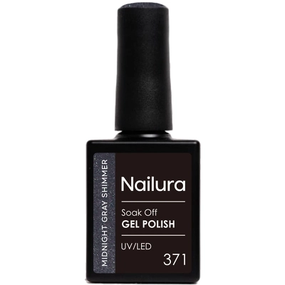 Nailura Gel Polish 10 ml - 371 Midnight Gray Shimmer