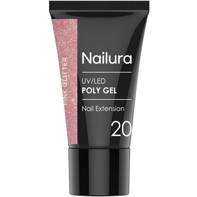 Nailura Poly Gel 30 gr. - 20 Pink Glitter