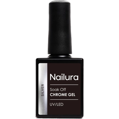 Nailura Chrome Base Gel 10 ml - Silver
