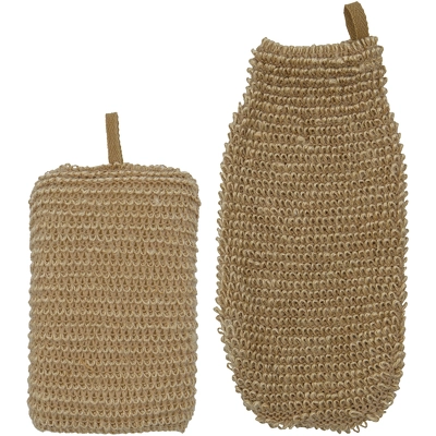 Meraki Jute Bath Sponge & Exfoliating Glove