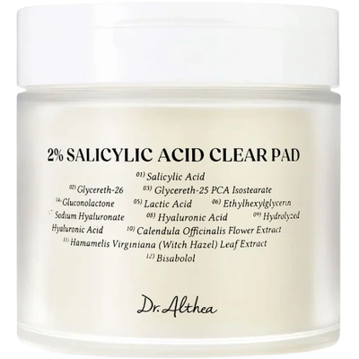 Dr. Althea 2% Salicylic Acid Clear Pads 60 Pieces