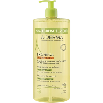 A-DERMA Exomega Control Shower Oil 1000 ml