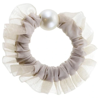 By Stær Ebba Hårelastik - Ruffle Beige