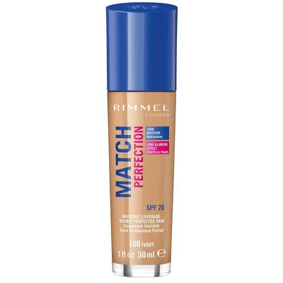RIMMEL Match Perfection Liquid Foundation SPF20 - 30 ml - 100 Ivory