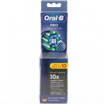 Oral-B Pro Cross Action Brush Heads 10 pieces - Black