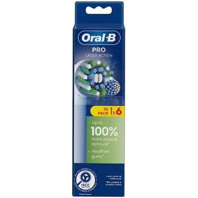 Oral-B Pro Cross Action Brush Heads 6 pcs - White