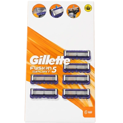 Gillette Fusion Sport 5 Blades 6 pcs