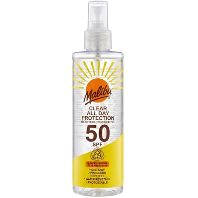 Malibu Sun Clear All Day Protection SPF 50 - 250 ml