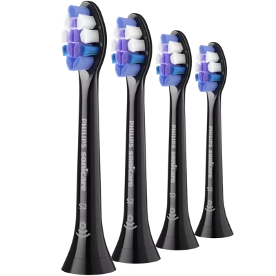 Philips Sonicare Sensitive 4 Pack Brush Heads - black