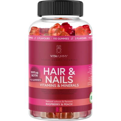 VitaYummy Hair & Nails Raspberry & Peach Mix 110 pieces