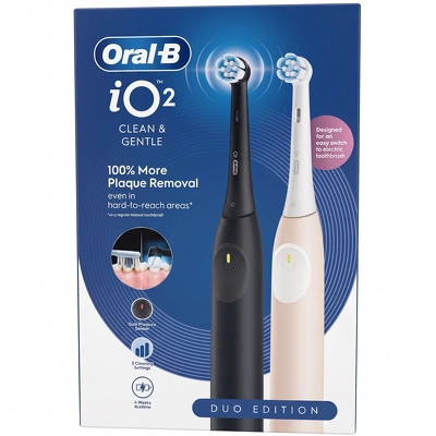 Oral-B iO2 Duo 2 pcs - Night Black & Calm Pink
