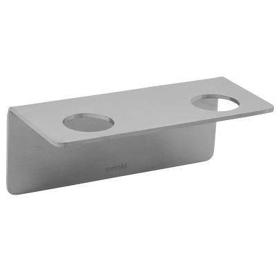Meraki Bottle Hanger 2 Holes - Brushed Silver Finish