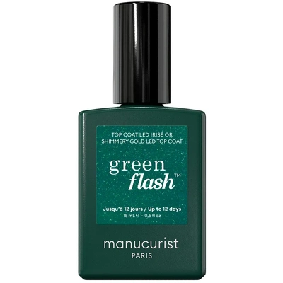 Manucurist Green Flash Top Coat 15 ml - Shimmery Gold