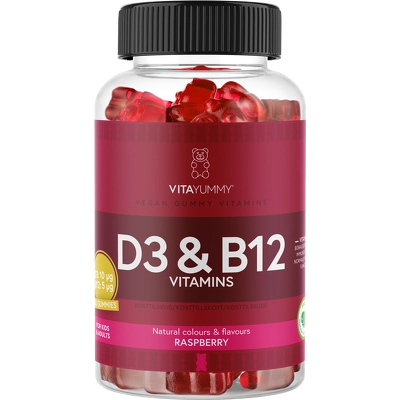 VitaYummy D3 & B12 Vitamins Raspberry 60 pcs (Limited Edition)