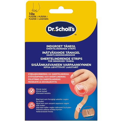 Scholl Ingrown Toenail Relief Strips 10 pcs