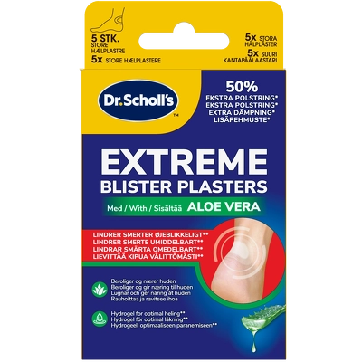 Scholl Extreme Blister Plaster W. Aloe Vera 5 pairs