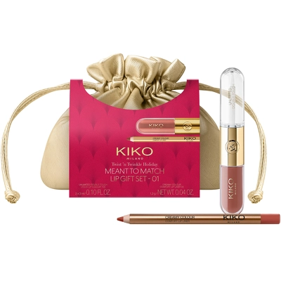 KIKO Milano Twist 'N Twinkle Holiday Meant To Match Lip Gift Set - 01 Timeless Blend (Limited Edition)