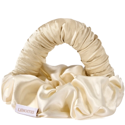 Lenoites Blowout Tie in Mulberry Silk - Golden Sand, Small