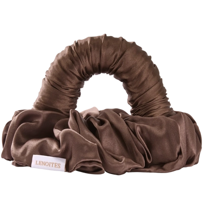 Lenoites Blowout Tie in Mulberry Silk - Brown, Large