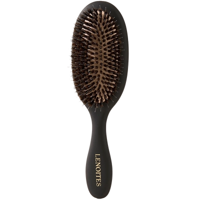 Lenoites Wild Boar Hair Brush with Cleaning Tool
