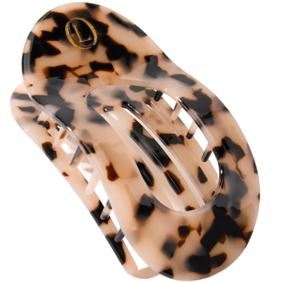 Lenoites Flat Hair Clip - Nude Leopard
