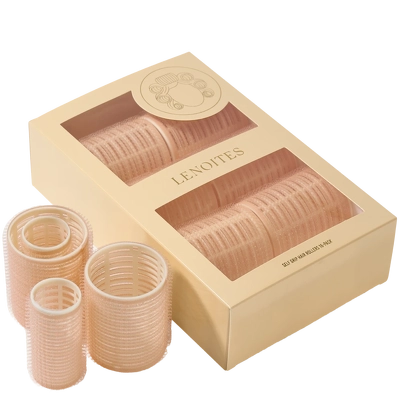 Lenoites Self Grip Hair Rollers - Pink