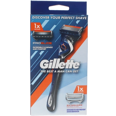Gillette Fusion Proglide 1 Razor + 2 Blades