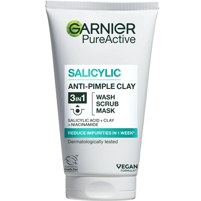 Garnier PureActive Salicylic 3-In-1 Anti-Pimple Clay 150 ml