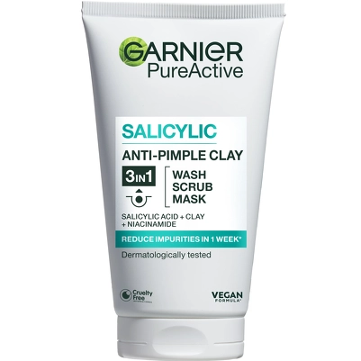 Garnier PureActive Salicylic 3-In-1 Anti-Pimple Clay 150 ml
