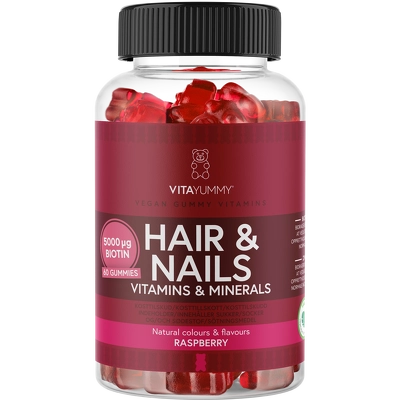 VitaYummy Hair & Nails Raspberry 60 pcs