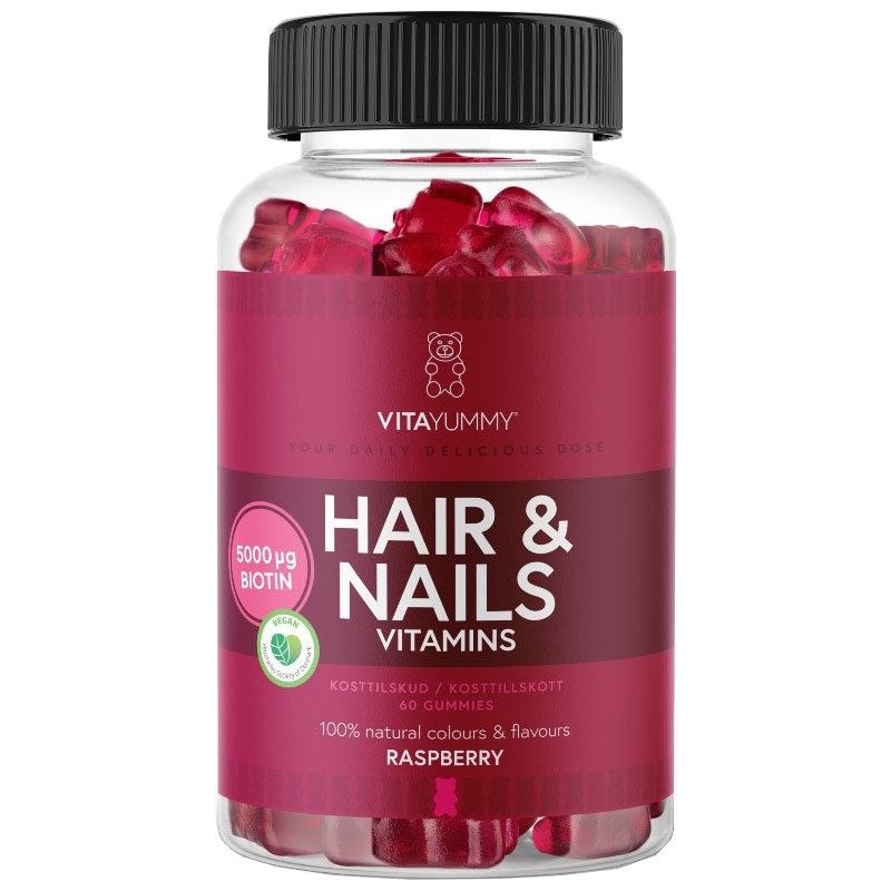 VitaYummy Hair & Nails Vitaminer 60 Pieces - Køb her 