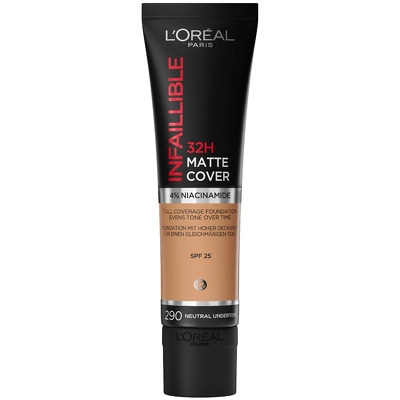 L'Oréal Paris Cosmetics Infaillible 32H Matte Cover Foundation SPF 25 - 30 ml- 290 Neutral Undertone
