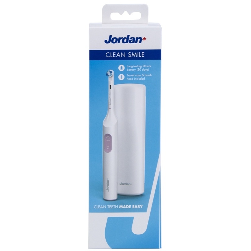 Jordan Clean Smile el-tandbørste hvid - 1 stk.
