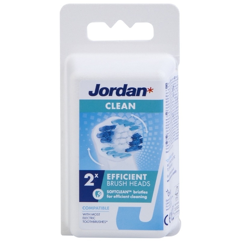 Jordan Clean tandbørstehoveder - 2-pak