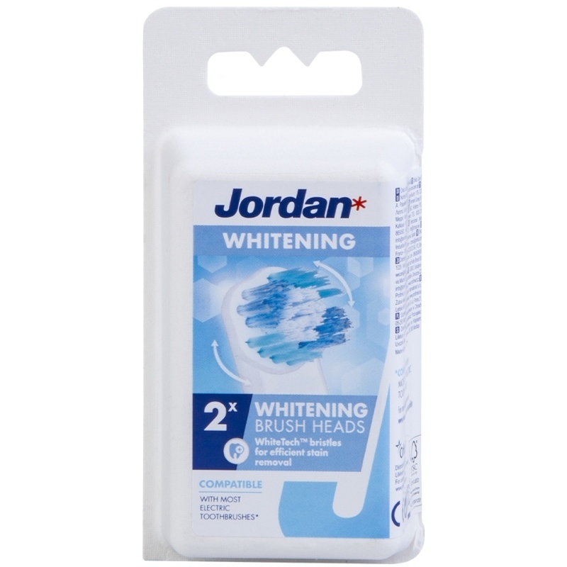 Jordan White tandbørstehoveder - 2-pak