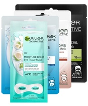 3 x Garnier Sheet Masks - Choose Products
