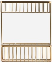 House Doctor Bath Basket Double - Brushed Brass