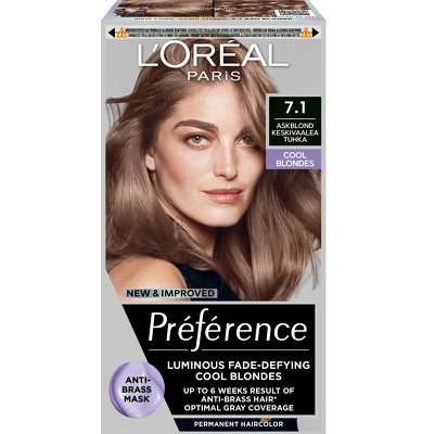 L'Oréal Paris Préférence Cool Blondes Permanent Hair Color - 7.1 Ash Blonde