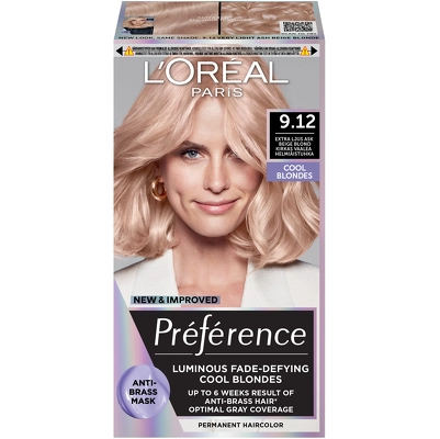 L'Oréal Paris Préférence Cool Blondes Permanent Hair Color - 9.12 Beige Blond