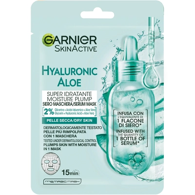 Garnier Skinactive Hyaluronic Aloe Super Idratante Moisture Plump Serum Sheet Mask
