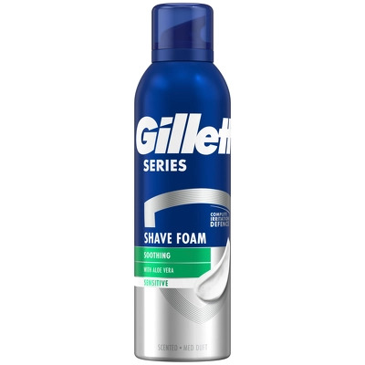 Montgomery dusin tub Gillette Series Sensitive Shave Foam 250 ml - Se her - Nicehair.dk