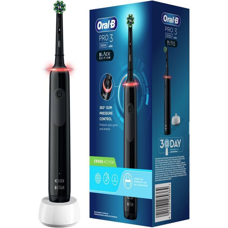 Oral-B Electric Toothbrush Pro 3 3000 Cross Action - Black