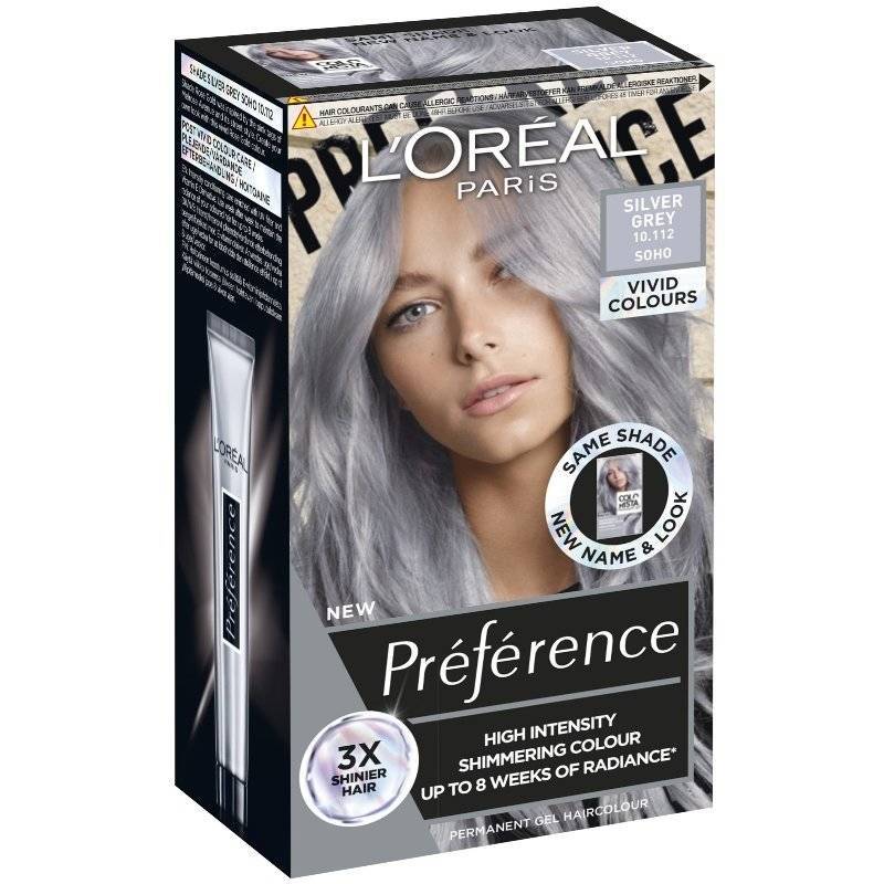 L Or al Paris Pr f rence Vivid Colors 10 112 Silver Grey L Or al Paris Pr f rence Vivid Colors 10 112 Silver Grey