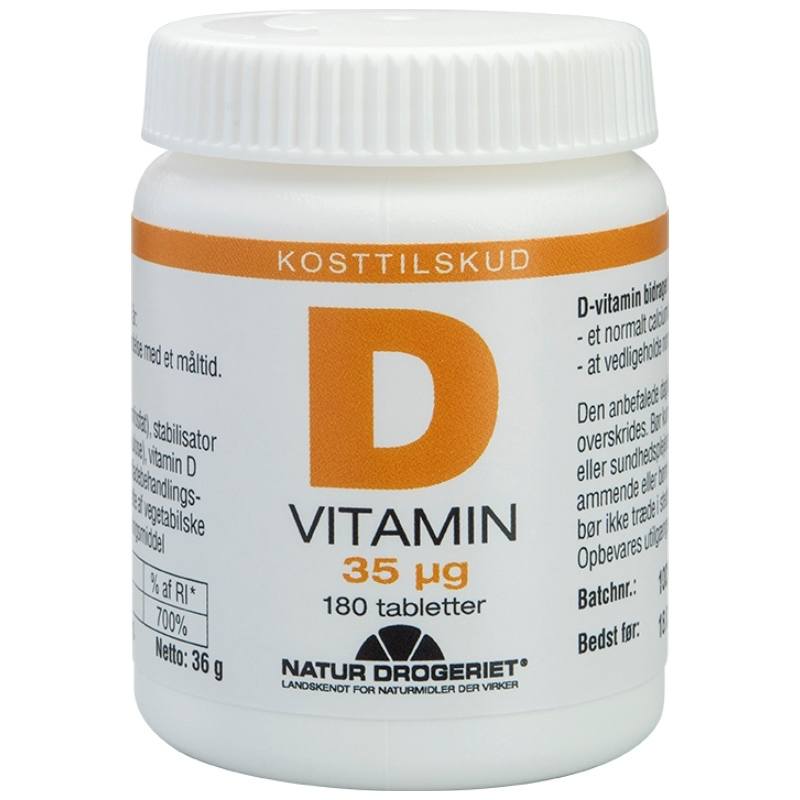 Natur Drogeriet D-Vitamin 35 ug 180 Pieces