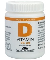 Natur Drogeriet D-Vitamin 35 ug 180 Pieces