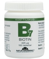 Natur Drogeriet B7 Biotin 425 ug 100 Pieces