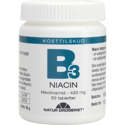Natur Drogeriet B3 Niacin 420 mg 50 pcs