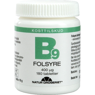 Natur Drogeriet B9 Folic Acid 400 µg 180 pcs