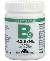 Natur Drogeriet B9 Folic Acid 400 ug 180 Pieces