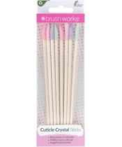 Brushworks Cuticle Crystal Sticks 8 Pieces